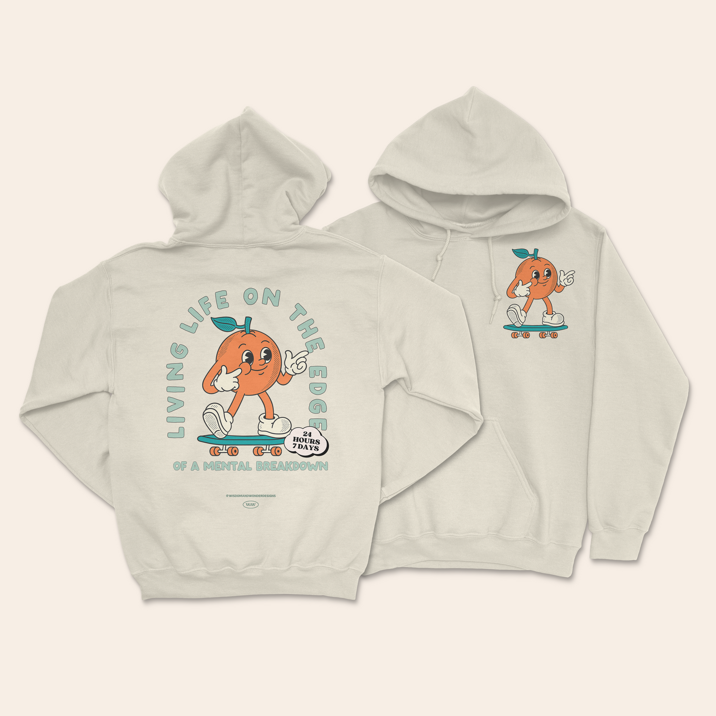 Living Life On The Edge Of A Mental Breakdown | Unisex Hoodie