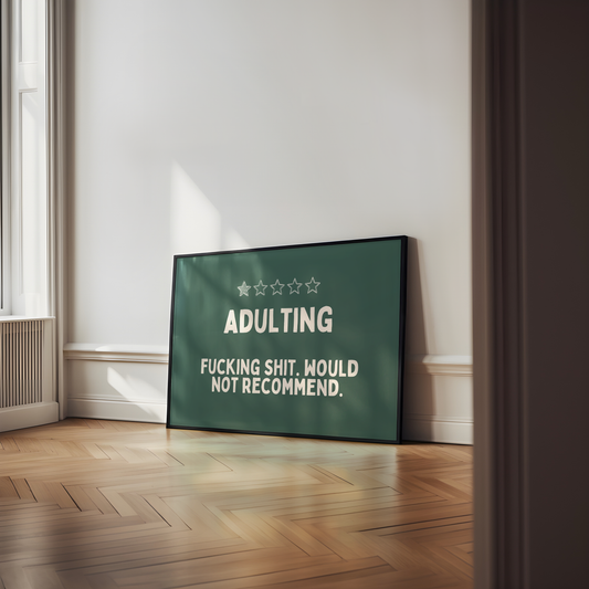 Digital Download | Adulting | Cream and Forest Green