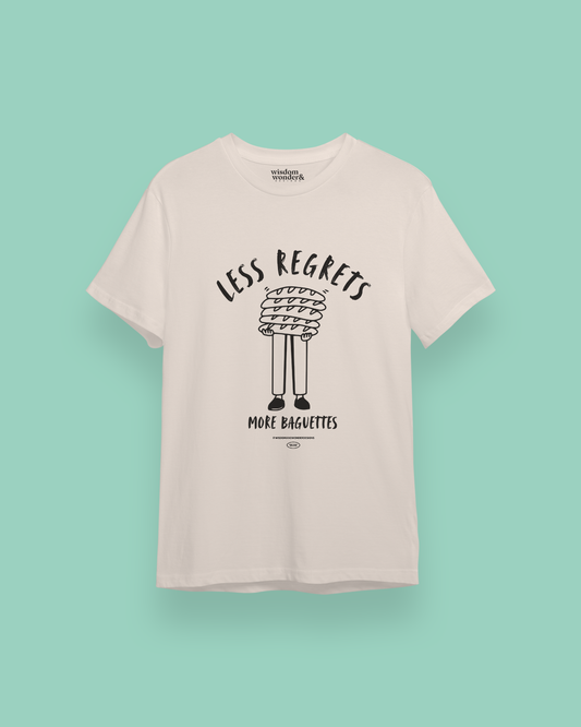 Less Regrets More Baguettes | Organic Unisex T Shirt