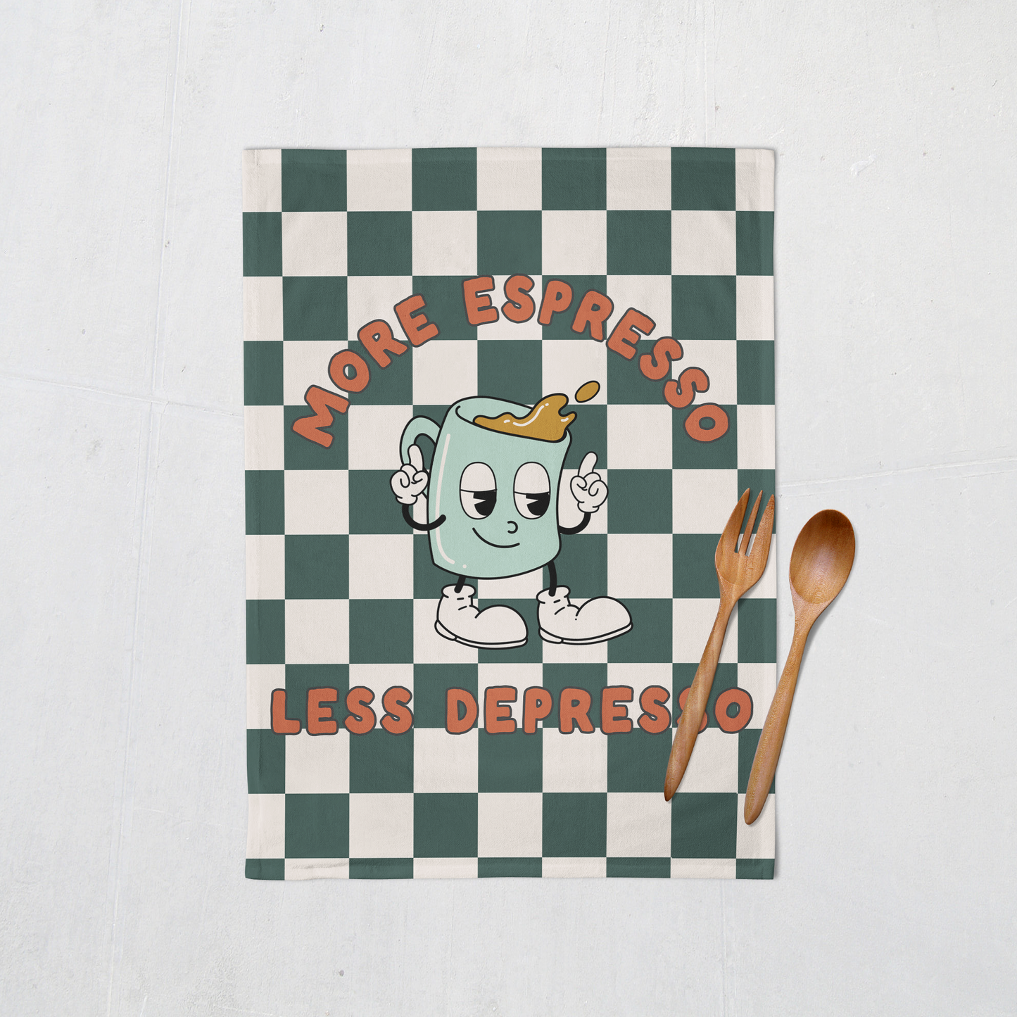 More Espresso Less Depresso | Tea Towel