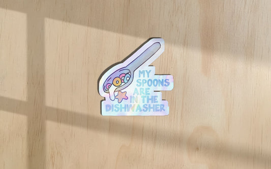 WISDOM & WONDER DESIGNS X POTS UK| My Spoons Are In The Dishwasher | Sticker