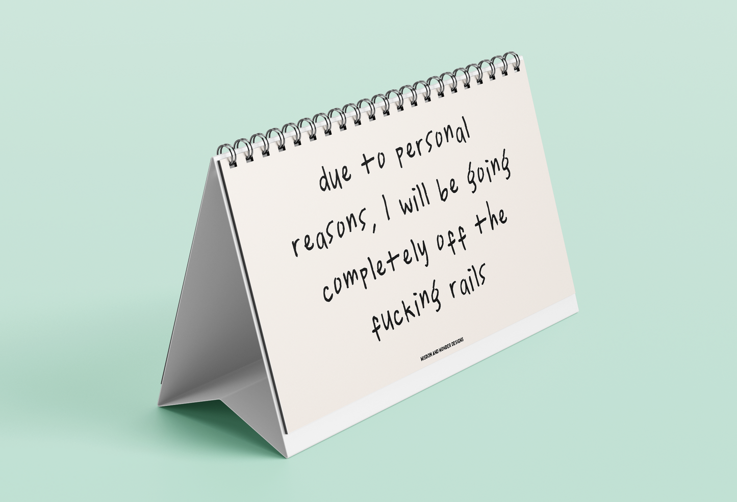 Default Title Calendar | Relatable Flip Book | My Thoughts Exactly | 26 Relatable Prints | Wisdom and Wonder Designs