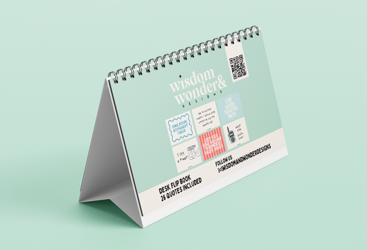 Default Title Calendar | Relatable Flip Book | My Thoughts Exactly | 26 Relatable Prints | Wisdom and Wonder Designs