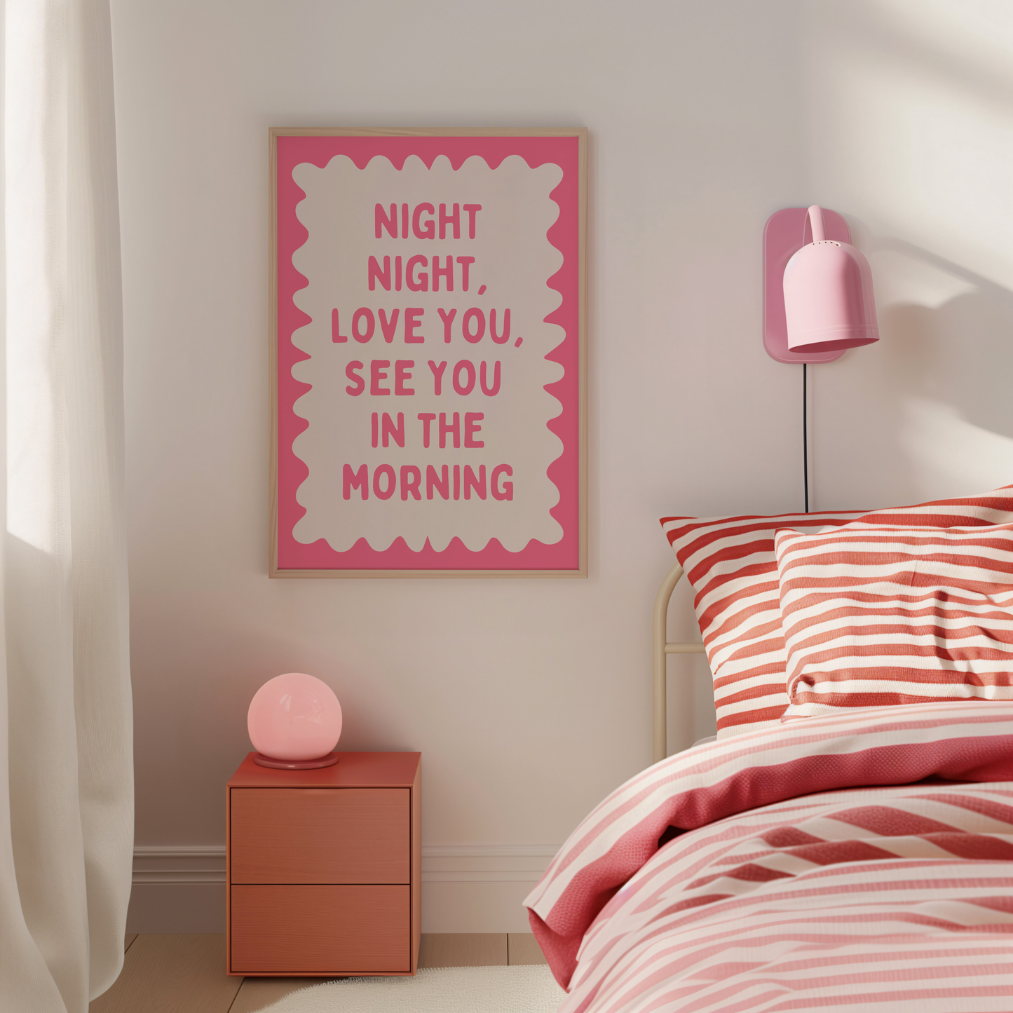 Lustre / Portrait A5 Print | Night Night, Love You | Watermelon and Cream | Art Print | Wisdom and Wonder Designs