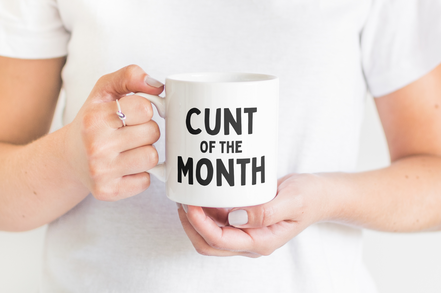 Ceramic / White Mugs | Cunt Of The Month | Black | Ceramic Mug | Wisdom and Wonder Designs