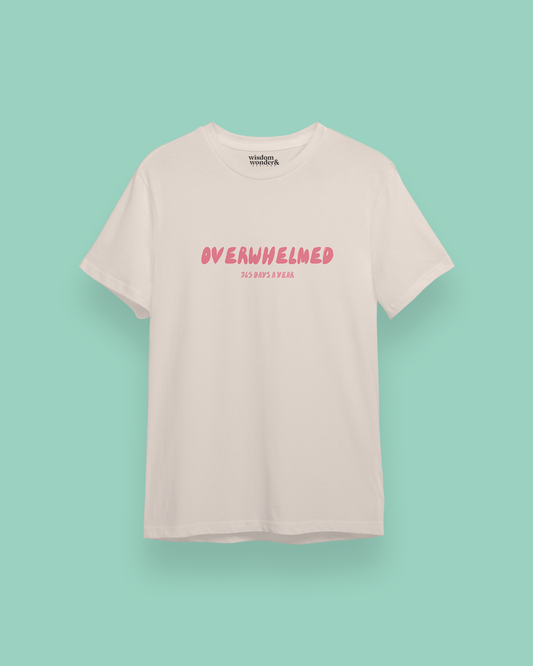 Overwhelmed | Pink Graphic | Oranic Unisex T Shirt