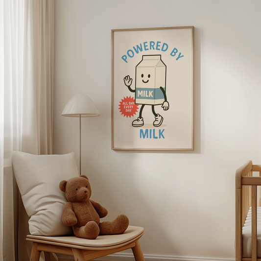 Powered By Milk | Denim and Cream | Art Print