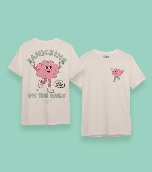 Panicking On The Daily | Back Design | Organic Unisex T Shirt