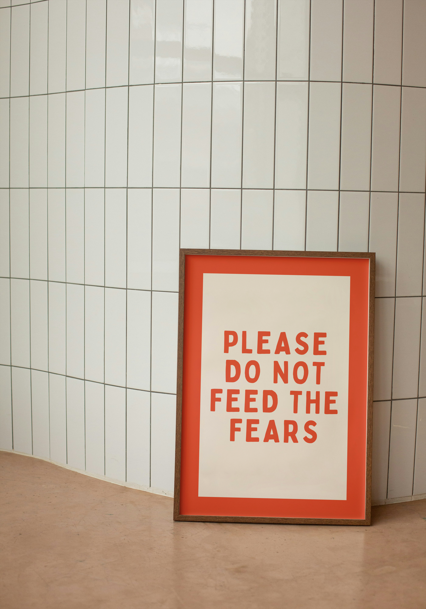 Digital Download | Please Do Not Feed The Fears | Red Orange and Cream