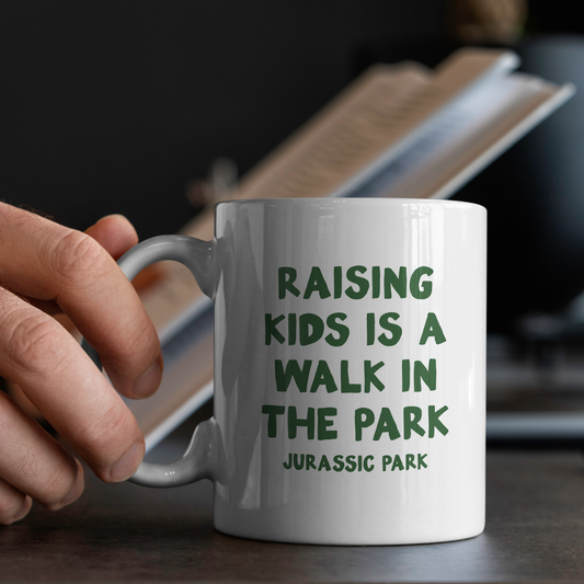 WISDOM & WONDER X HEY WONDER | Raising Kids Is A Walk in The Park | Hunter Green | Ceramic Mug