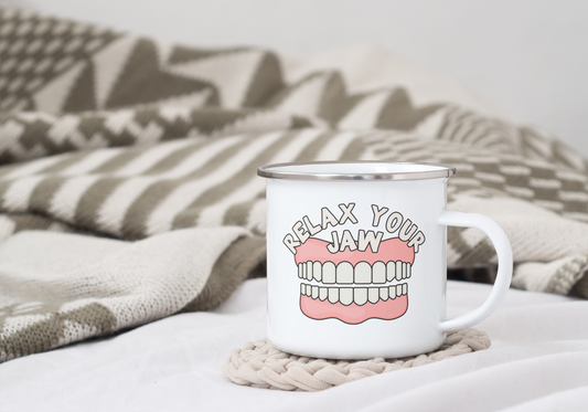 Relax Your Jaw | Enamel Mug