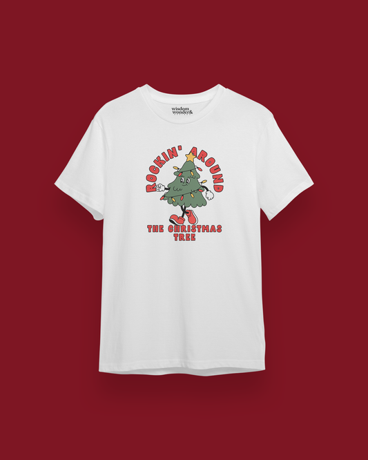 Rockin' Around The Christmas Tree | Organic Unisex T Shirt
