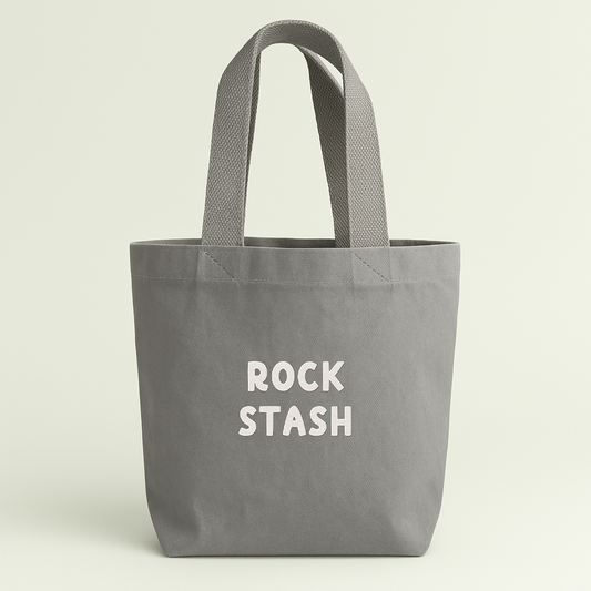 Rock Stash | Embroidered Mini Tote Bag