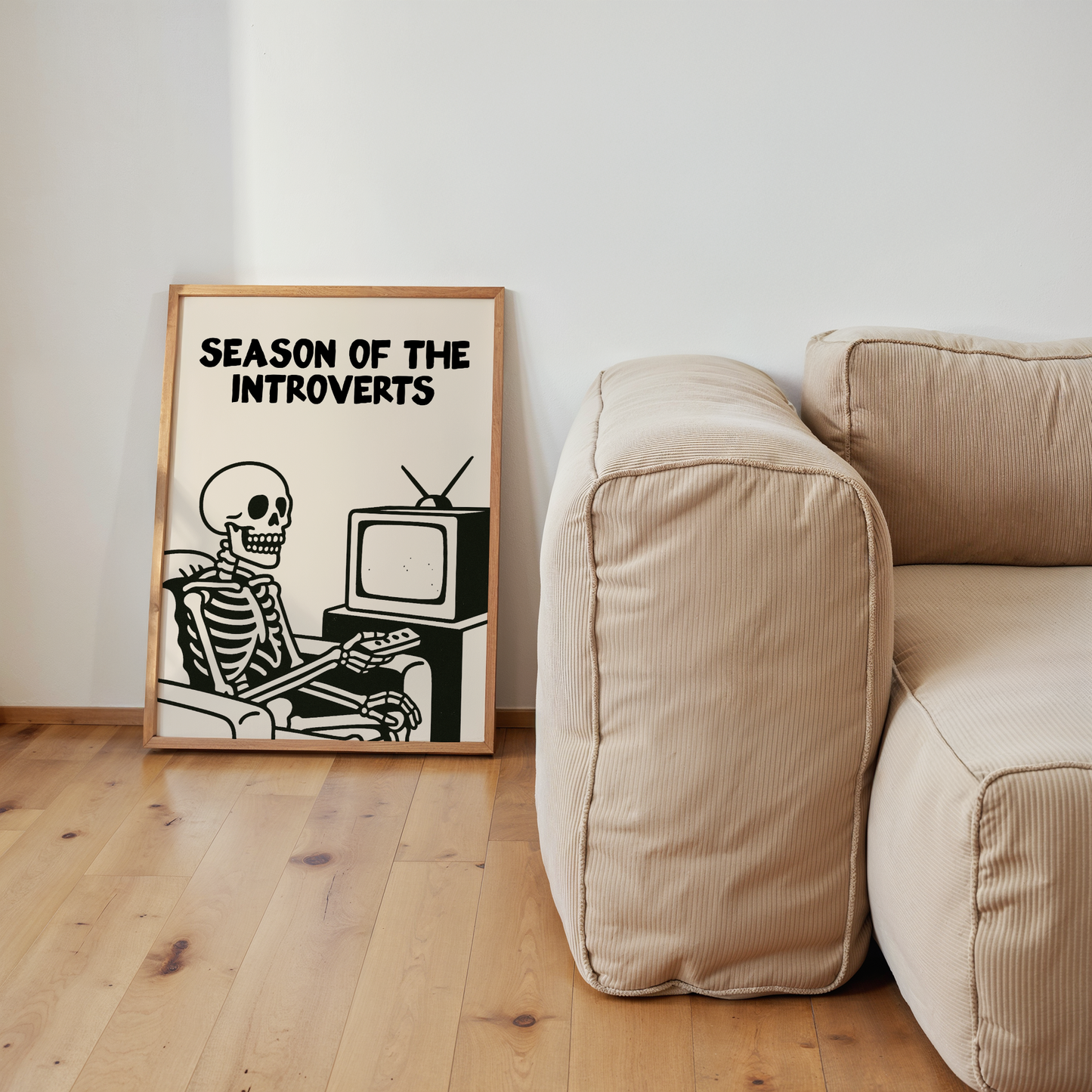 Season Of The Introverts | Black & Cream | Art Print