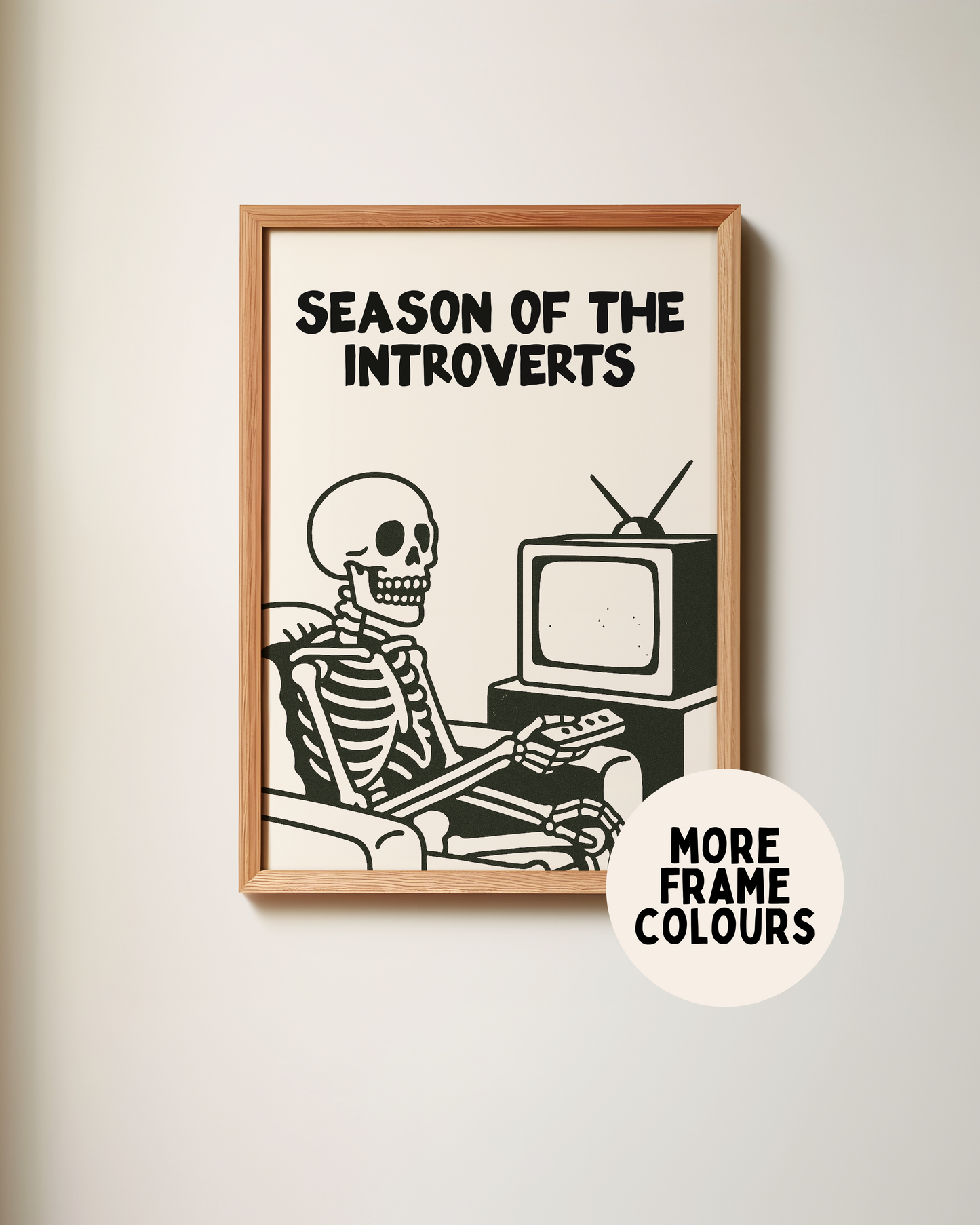 Season Of The Introverts | Black & Cream | Art Print