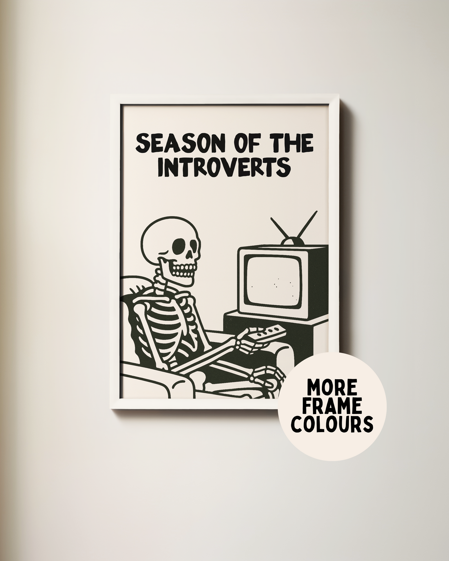 Season Of The Introverts | Black & Cream | Art Print