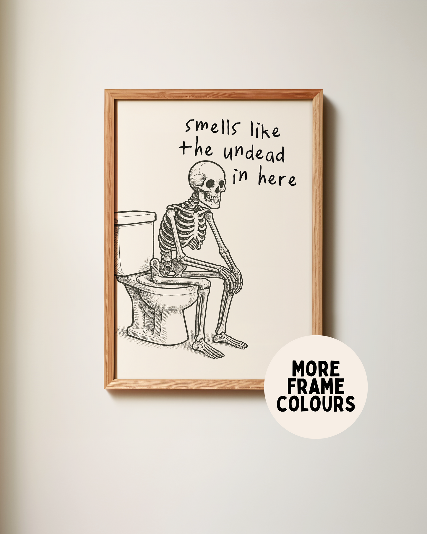 Smells Like The Undead In Here | Black & Cream | Art Print