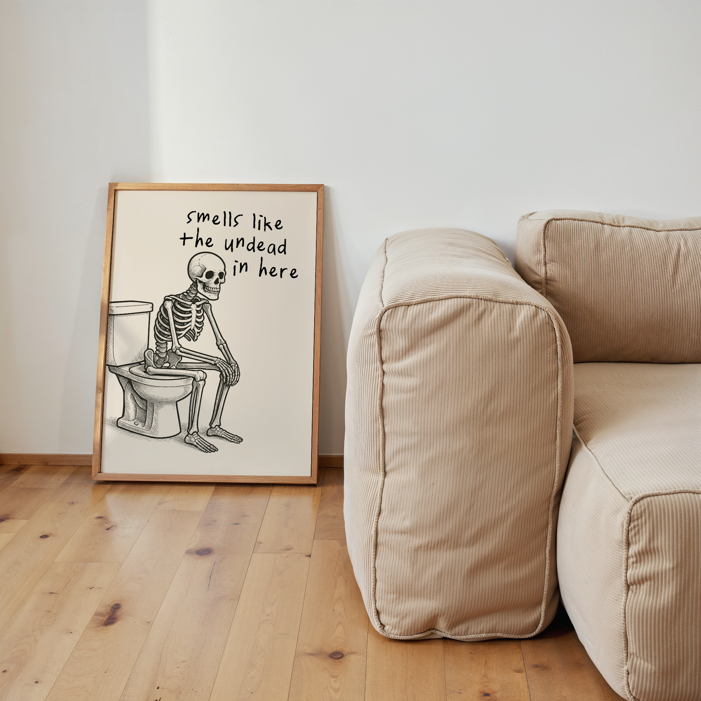 Smells Like The Undead In Here | Black & Cream | Art Print