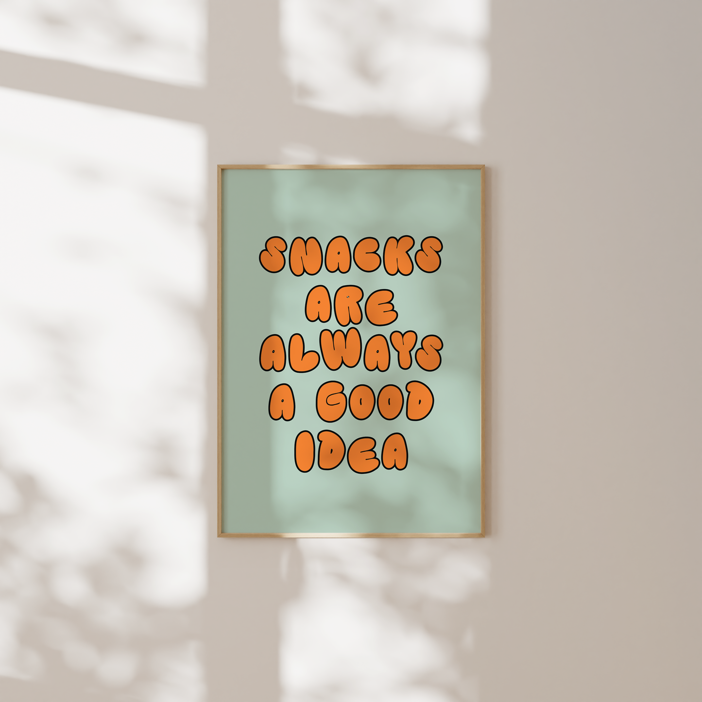 Snacks Are Always A Good Idea | Orange & Peppermint | Art Print