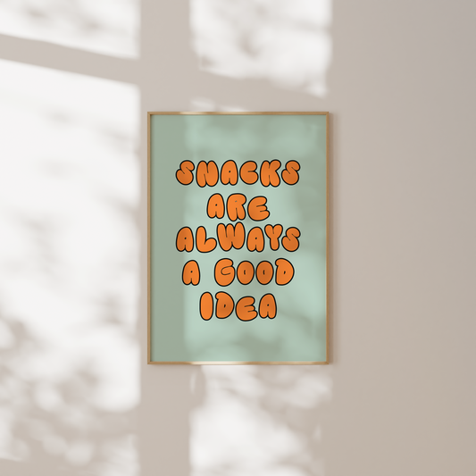 Snacks Are Always A Good Idea | Orange & Peppermint | Art Print
