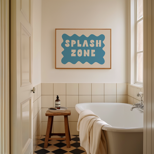 Splash Zone | Denim & Cream | Art Print
