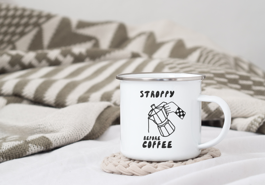 Stroppy Before Coffee | Enamel Mug