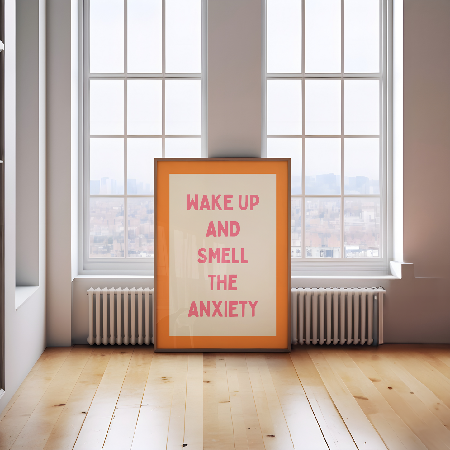 Wake Up And Smell The Anxiety | Watermelon and Orange | Art Print
