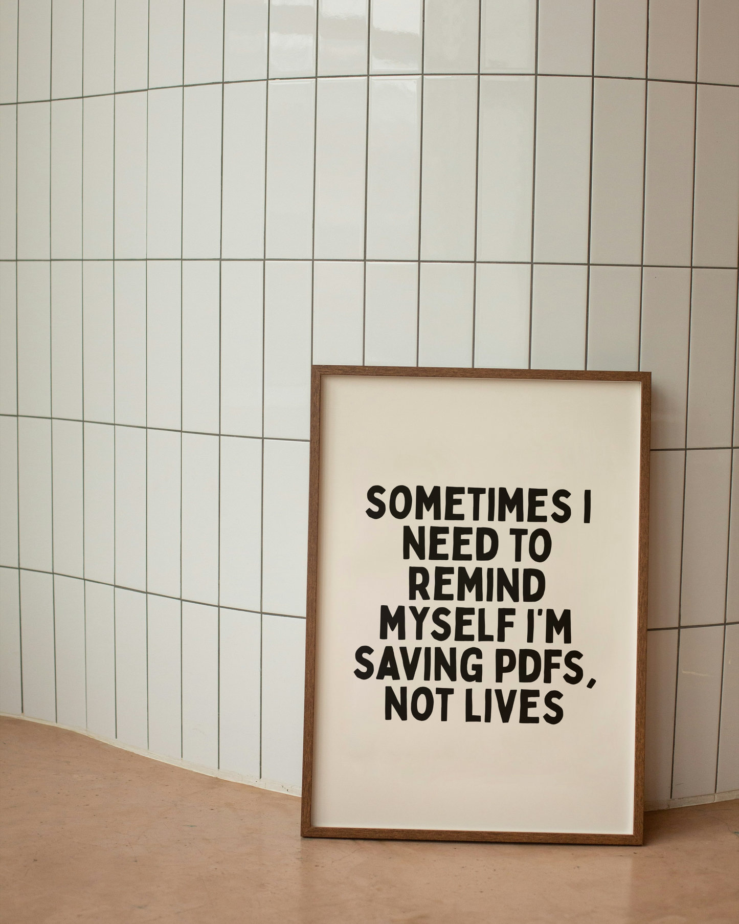 Sometimes I Need To Remind Myself | Black & Cream | Art Print