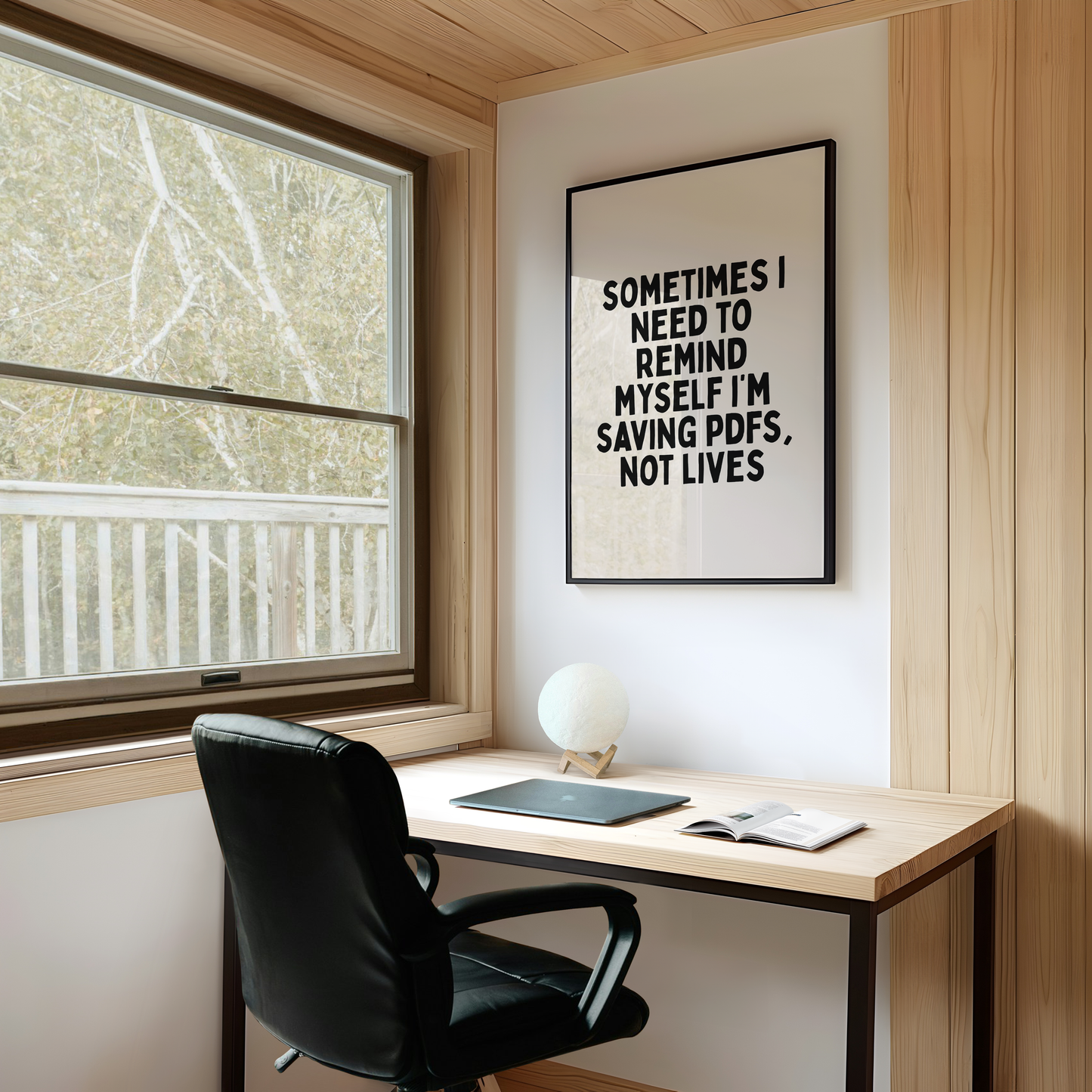 Sometimes I Need To Remind Myself | Black & Cream | Art Print