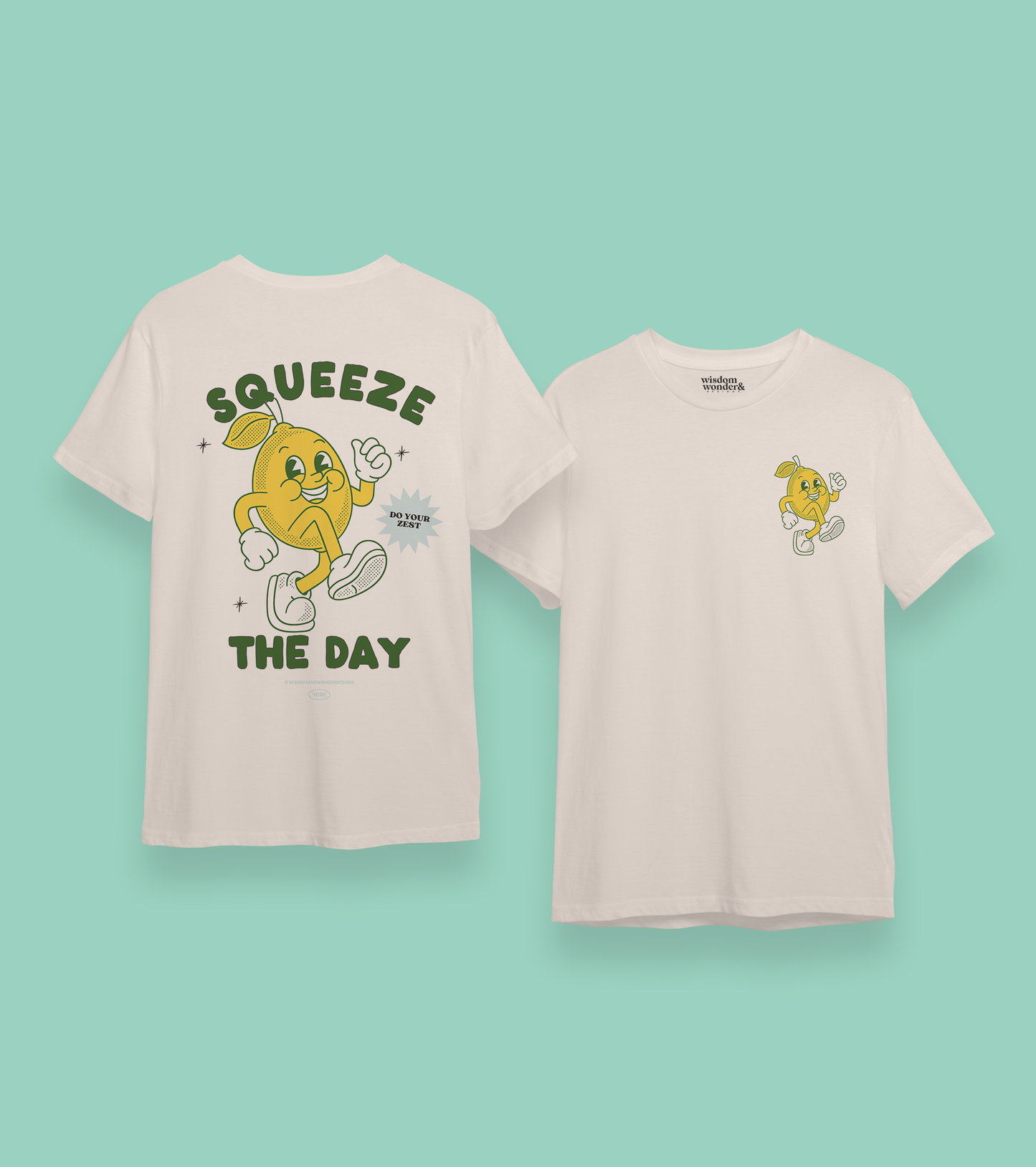 Squeeze The Day | Back Design | Organic Unisex T Shirt