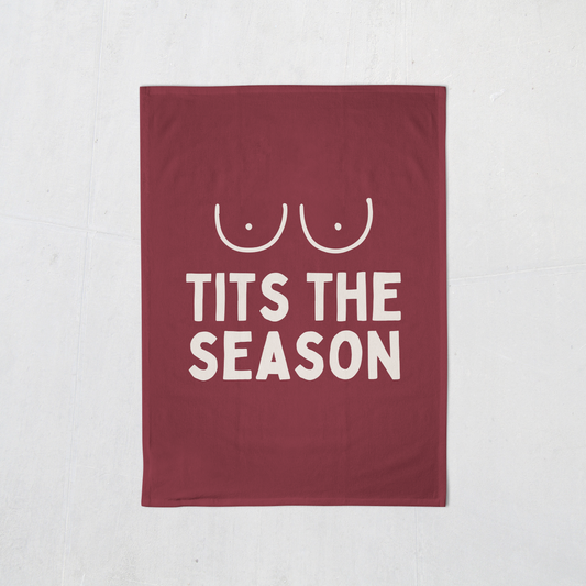Tits The Season | Christmas Tea Towel