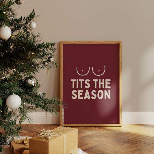Tits The Season | Christmas Art Print