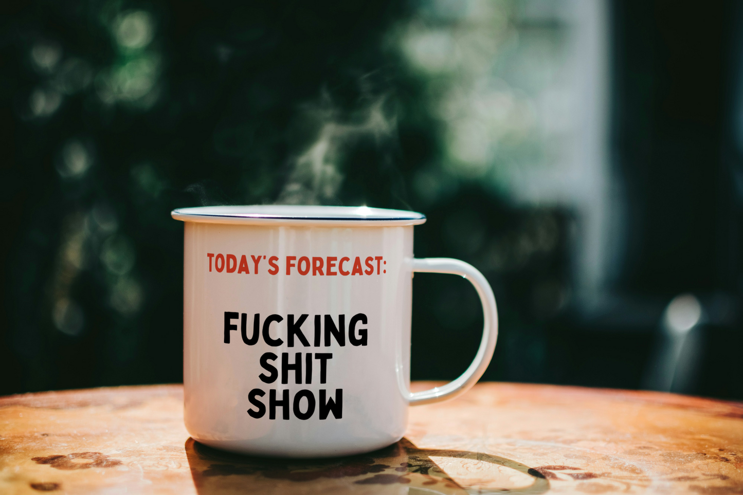 Todays Forecast: Fucking Shit | Enamel Mug