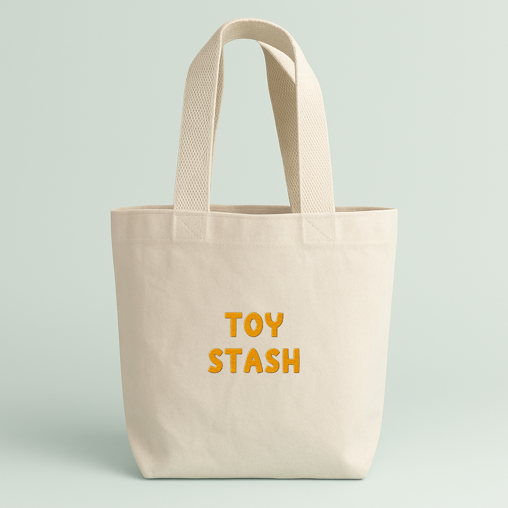 Toy Stash | Embroidered Mini Tote Bag