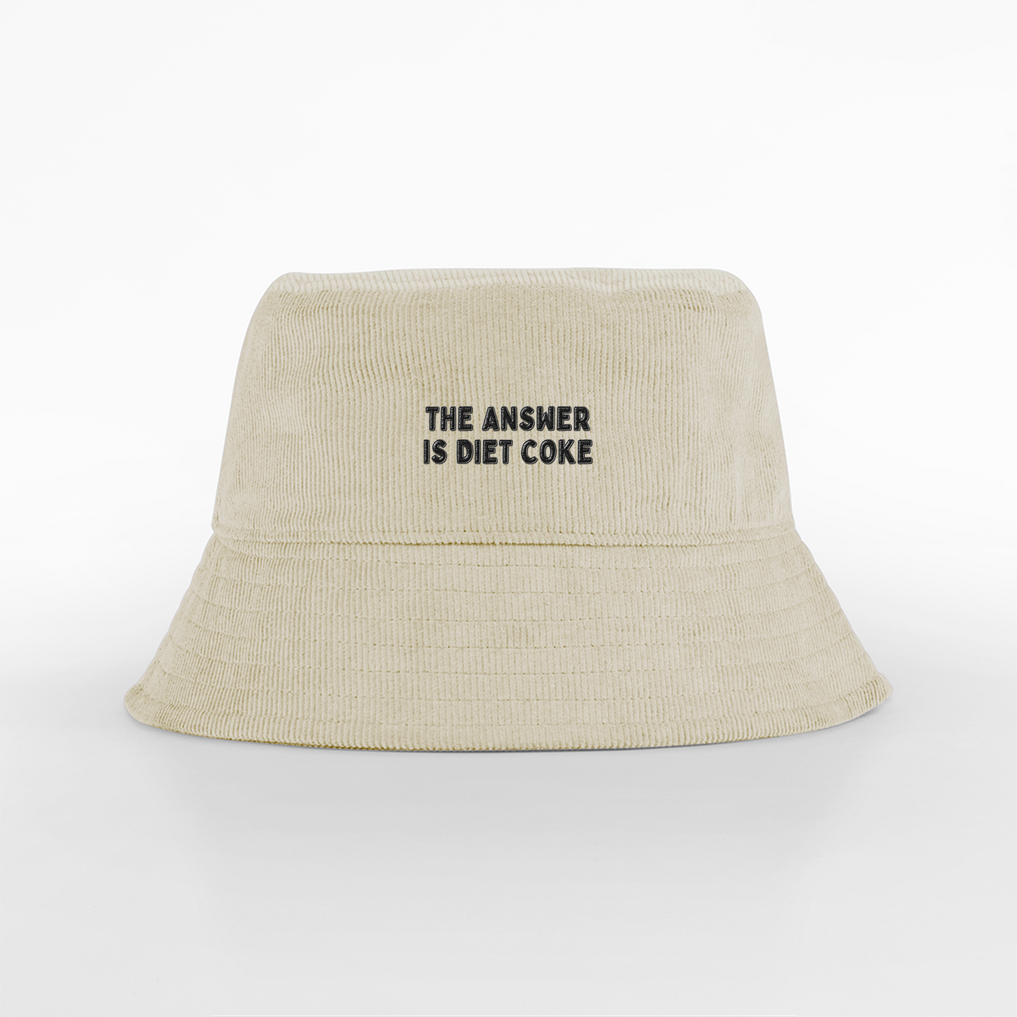 The Answer Is Diet Coke | Organic Cord Bucket Hat
