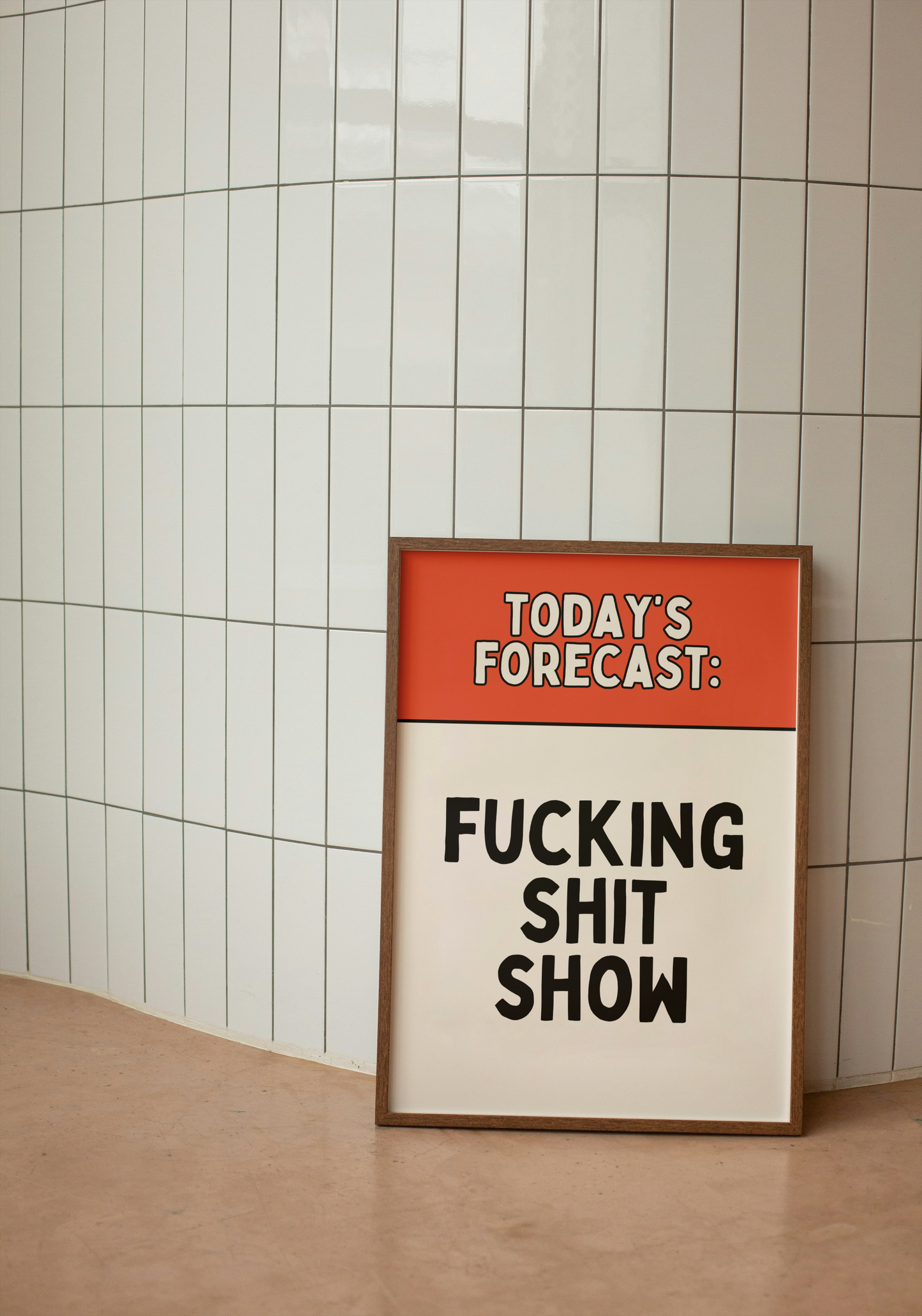 Today's Forecast: Fucking Shit | Red and Black | Art Print