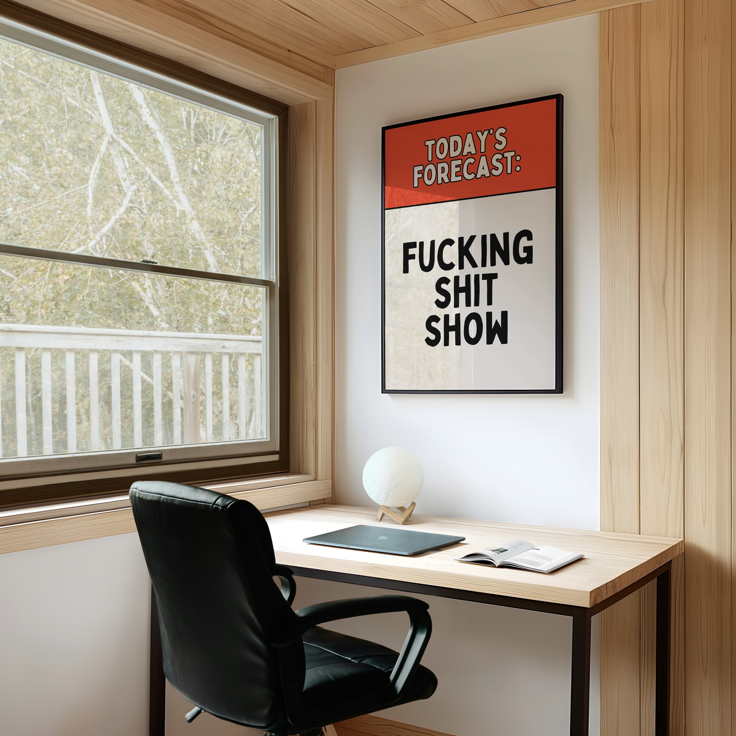 Digital Download | Today's Forecast: Fucking Shit Show | Red and Black