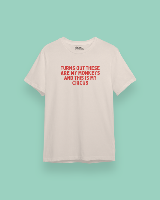 Turns Out These Are My Monkeys | Red Graphic | Organic Unisex T Shirt