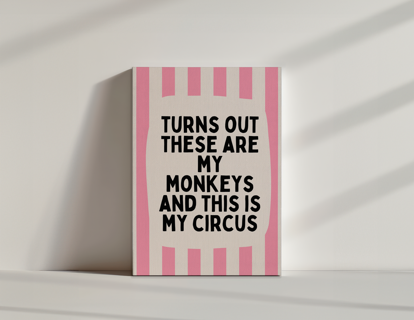 Turns Out These Are My Monkeys | Watermelon and Cream | Canvas