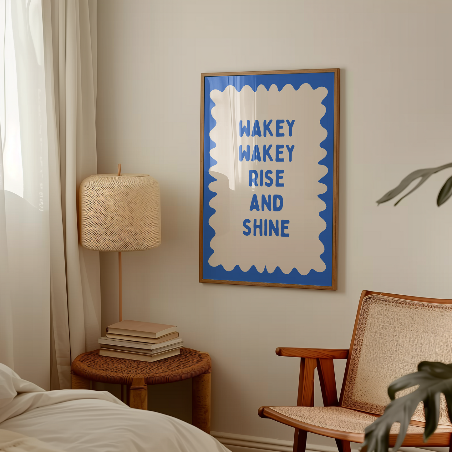 Wakey Wakey Rise and Shine | Electric and Cream | Art Print