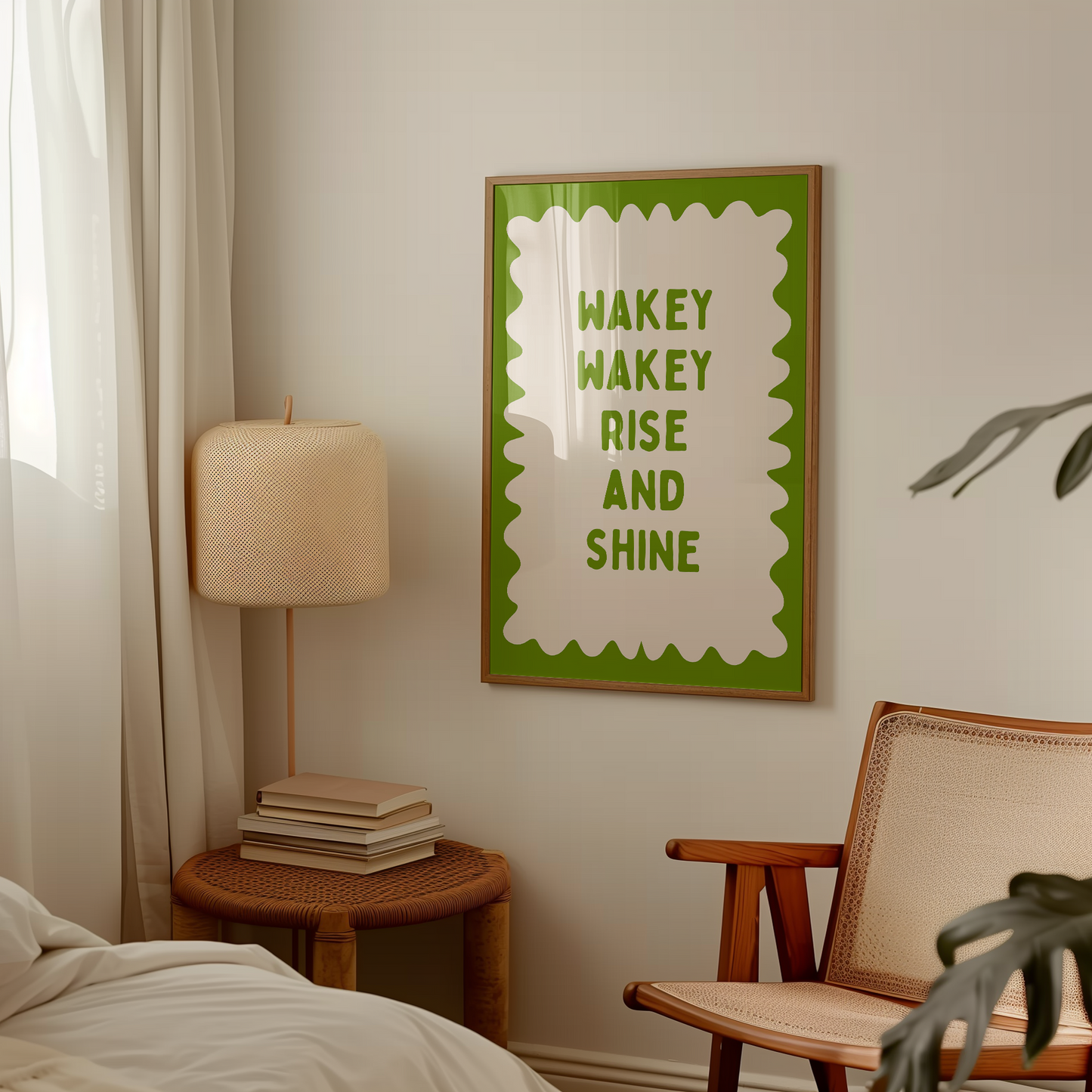 Wakey Wakey Rise and Shine | Pear and Cream | Art Print