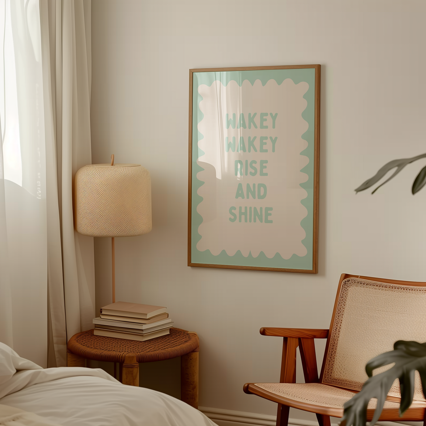 Wakey Wakey Rise and Shine | Peppermint and Cream | Art Print