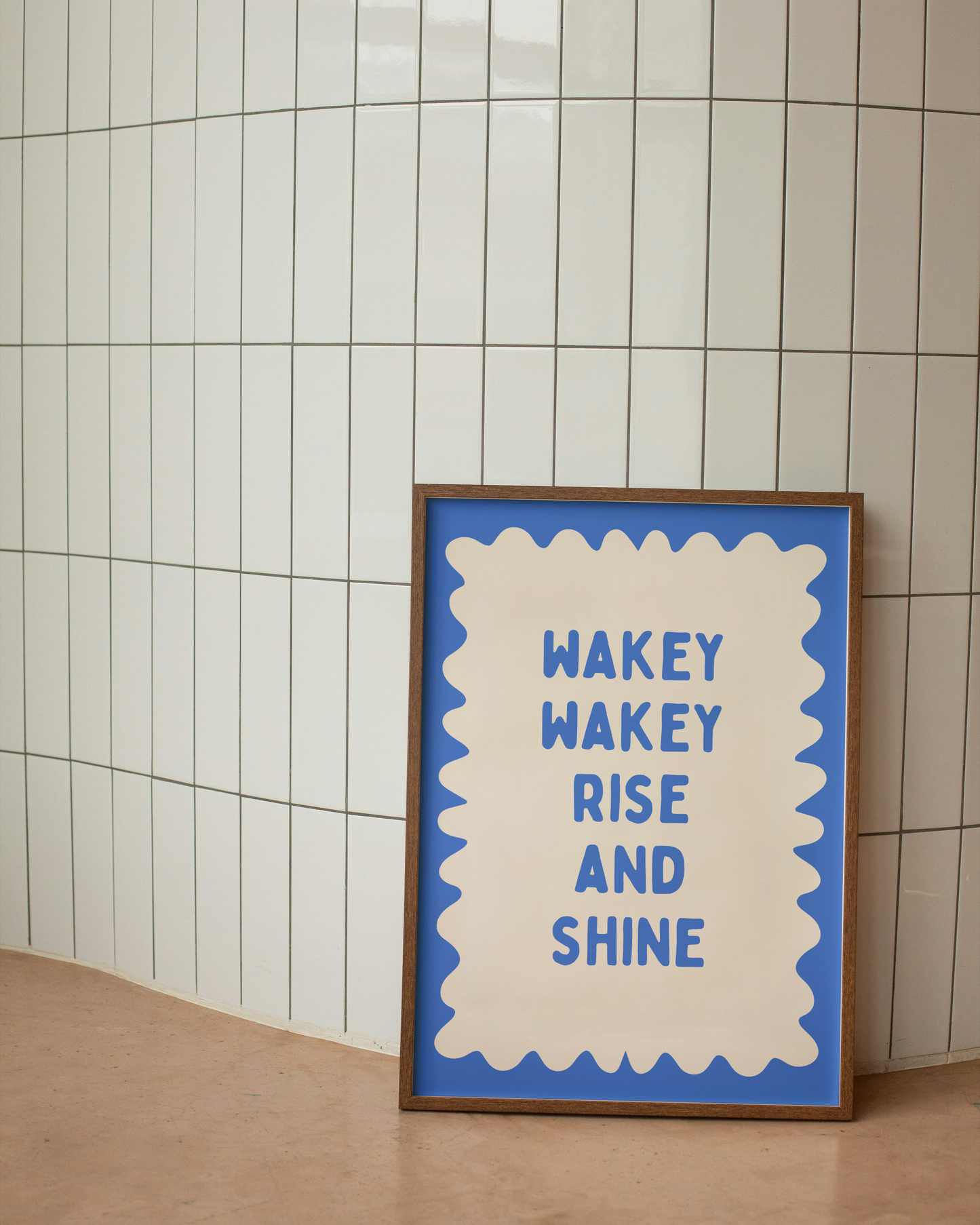 Wakey Wakey Rise and Shine | Electric and Cream | Art Print