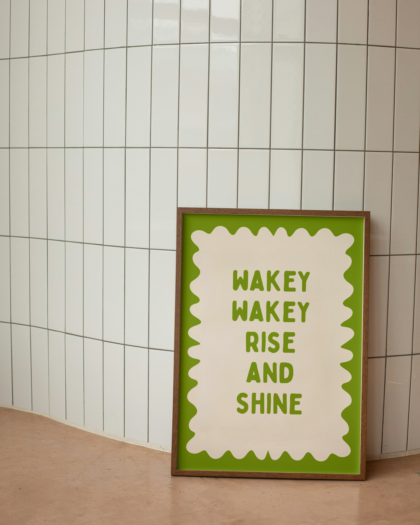 Wakey Wakey Rise and Shine | Pear and Cream | Art Print