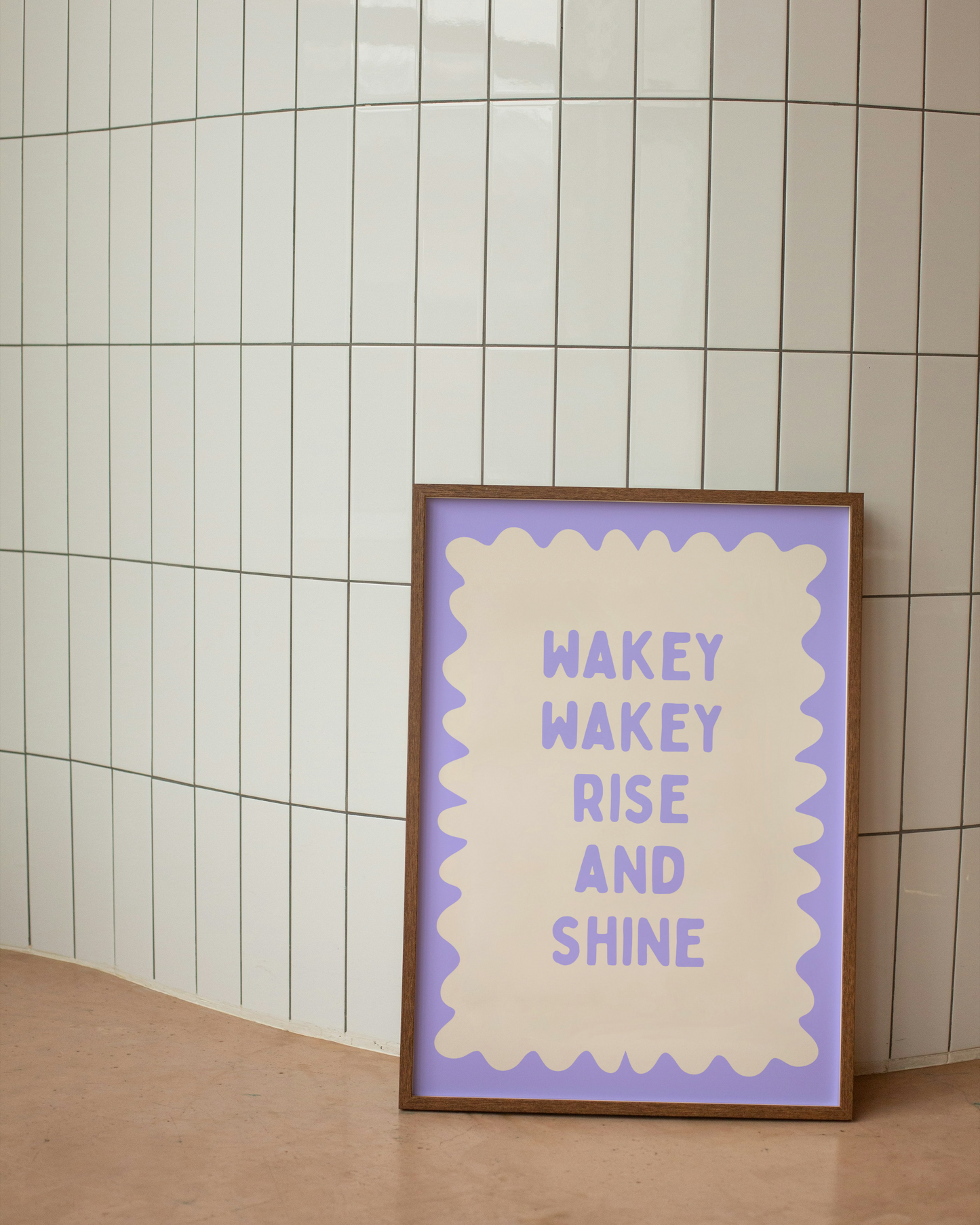 Wakey Wakey Rise and Shine | Periwinkle and Cream | Art Print