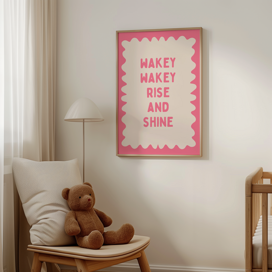 Wakey Wakey Rise and Shine | Watermelon and Cream | Art Print
