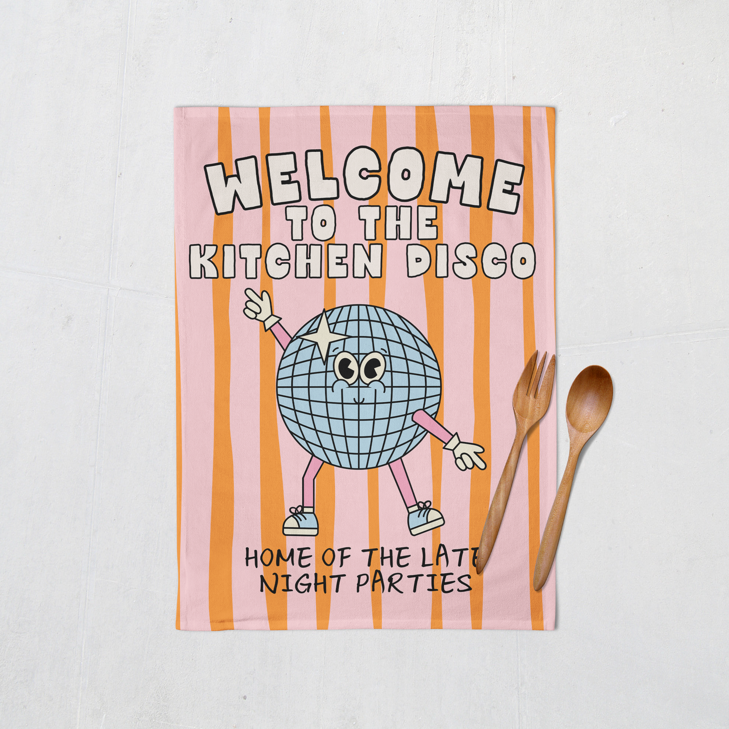 Welcome To The Kitchen Disco | Tea Towel