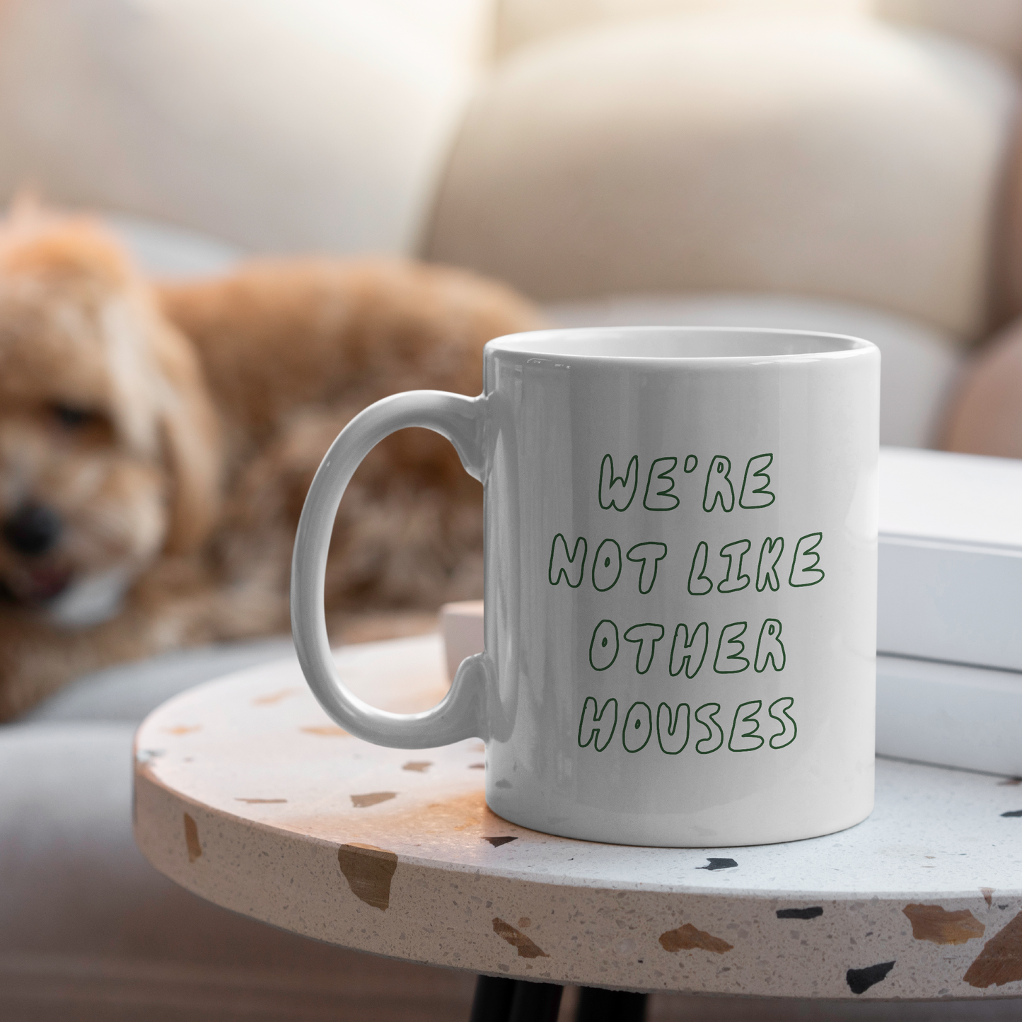 WISDOM & WONDER X HEY WONDER | We're Not Like Other Houses | Forest Green | Ceramic Mug