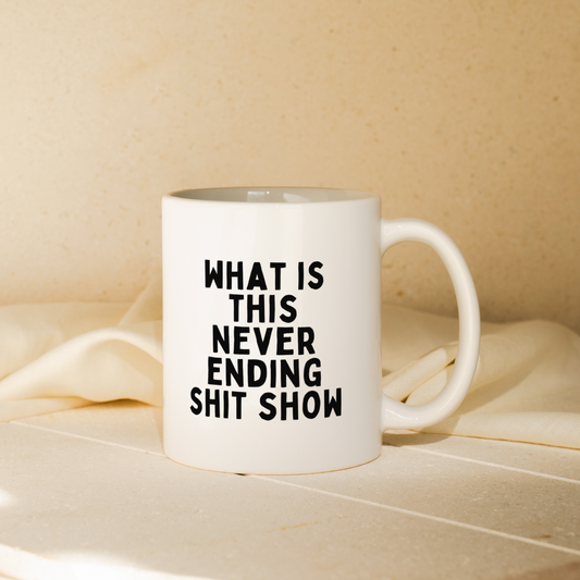 What Is This Never Ending Shit Show | Mug
