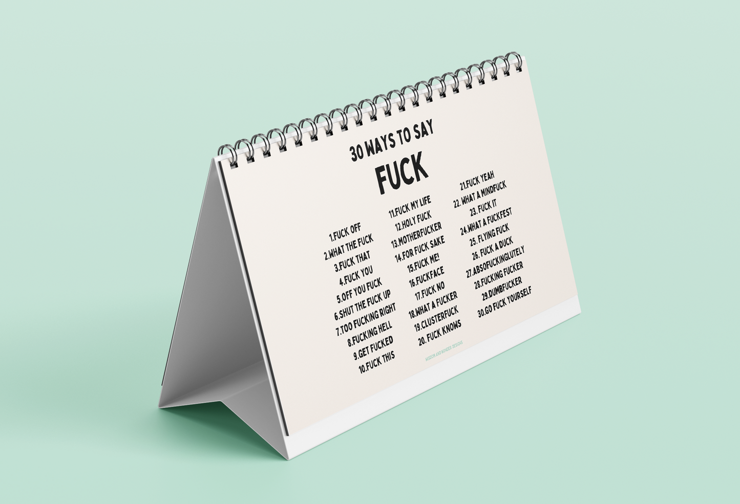 Work Inspired Flip Book | Things I Want To Say At Work But Can't | 26 Work Inspired Prints